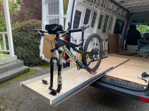 DIY Plywood Sliding Bike Tray
